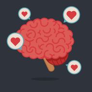 brain infographic illustration love