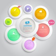 Circle template with icons N2