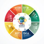 Vector circle infographics business design template can be used