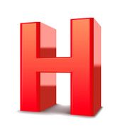 3d letter H