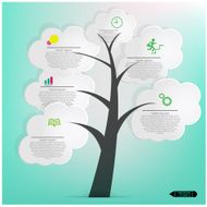 White Speech Bubbles Tree Abstract Background