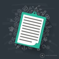 Document design on blackboard background clean vector N2