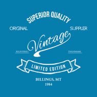 Vintage retro t-shirt typography vector