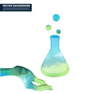Polygon test-tube illustration N3