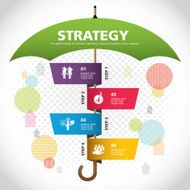 umbrella strategy template modern info graphic design N7