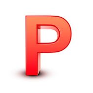 3d red letter P N9