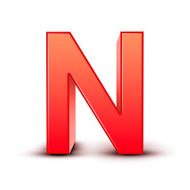 3d red letter N N8