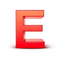 3d red letter E N8