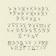 Set of rubber stamp characters in vector
