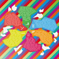 Vector abstract fragments infographic template N2