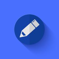 Vector modern flat blue circle icon N13