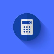 Vector modern flat blue circle icon N14