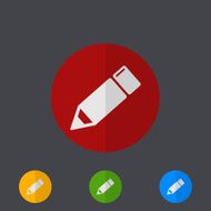 Vector modern circle icons set on gray N15
