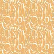 Seamless pattern with hand drawn decorative letters N2