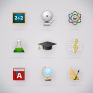 Education pictogram icons set