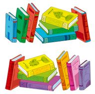 Set of piles books - Illustration N3