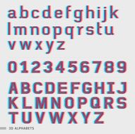 3D alphabet and numbers font style