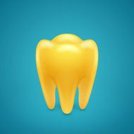 Gold human teeth