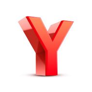 3d red letter Y N8