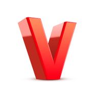 3d red letter V N7