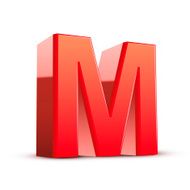 3d red letter M N7