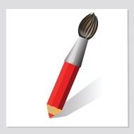 Pencil and brush N3
