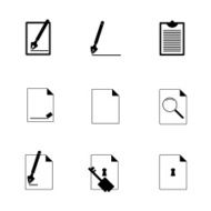 document icons set business information N5
