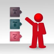 business man shows a strategy N4