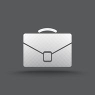 Vector of transparent business briefcase icon N4