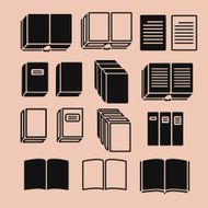 set of book icons N3