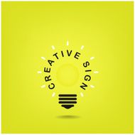 creative light bulb sign business idea