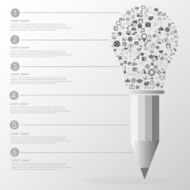 creative splash pencil and bulb N2