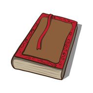 Old book Vector icon Hand drawn illustration