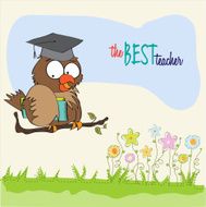 Owl Teacher in vector format N11