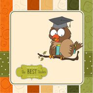 Owl Teacher in vector format N12