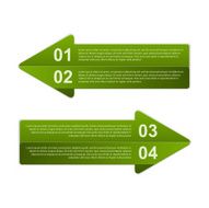Modern infographic template for a business model as an arrow