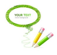 Pencil speech bubble N3