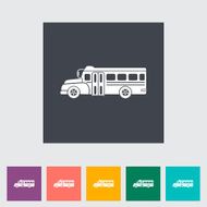 School bus flat icon N7