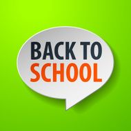 Back To School 3d speech bubble