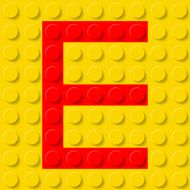 Letter E in construction kit N2