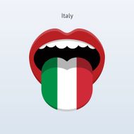 Italy language Abstract human tongue