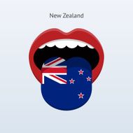 New Zealand language Abstract human tongue