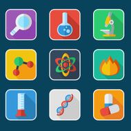 flat icon science N3