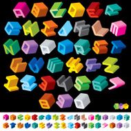 Multicolored 3D Letters