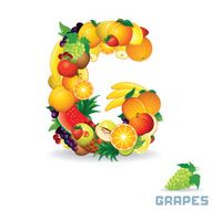 Vector Alphabet From Fruit Letter G