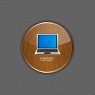 Computer wood application icons vector illustration N2