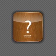 Question wood application icons vector illustration N2