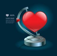 Modern Design infographics love globe concept