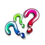 Glossy question marks background