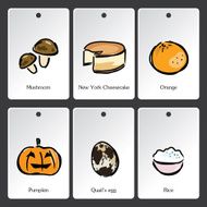 Food illustration vocabulary card N2
